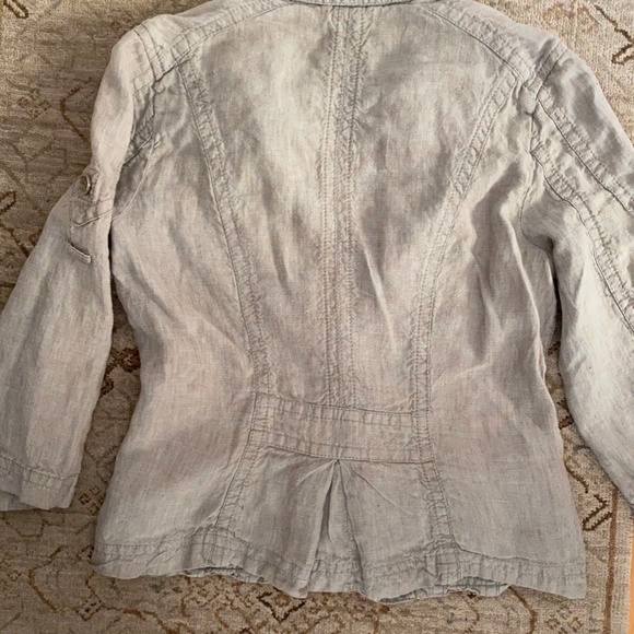 Light Green Beige Jacket with Pocket Details Sz S - Picture 7 of 16